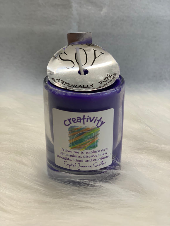 Soy Herbal Filled Votive Creativity Candle