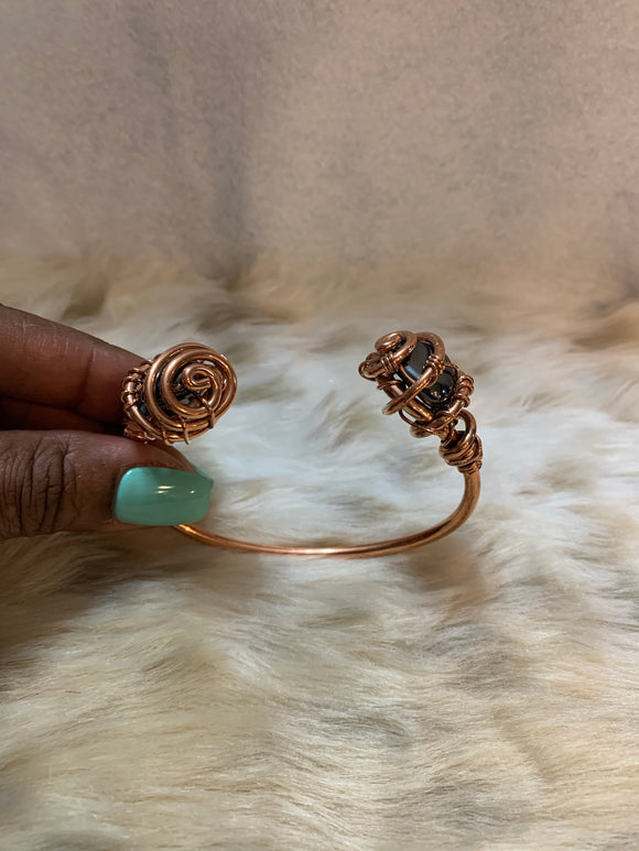 Handmade Copper and Hematite Bracelet