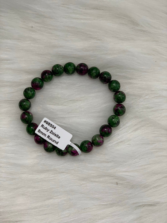 Ruby Zoisite 8mm Bracelet