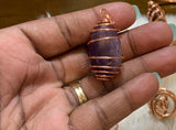 Copper Wrapped Amethyst Pendant