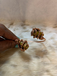 Handmade Copper and Tigers Eye Bracelet