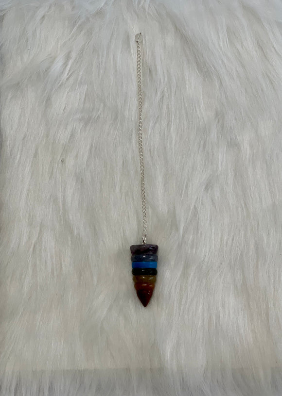 Chakra Carved Stone Pendulum